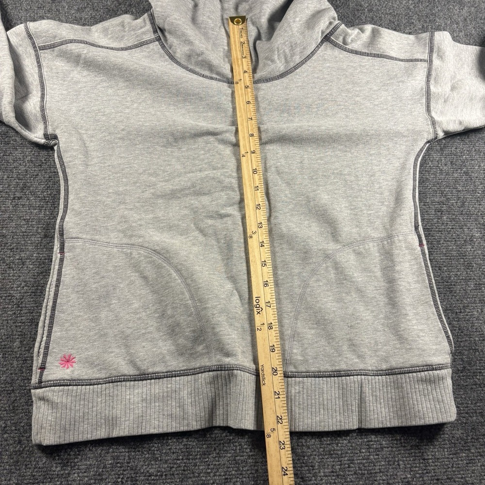 Athleta‎ Hoodie Women's Small Gray scuba Sweatshirt Pullover thumbholes pockets - Picture 6 of 9